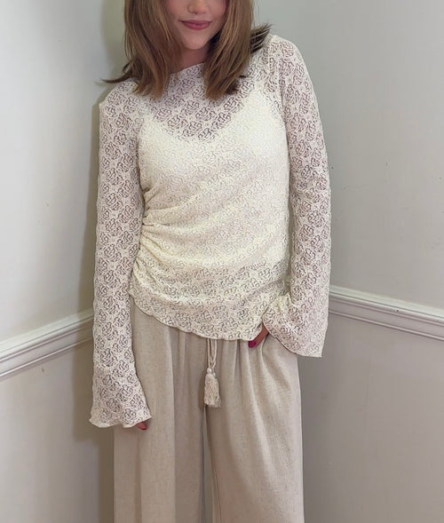 Collectique Asher Mesh Top Top GILLI S / IVORY Collectique S / IVORY GILLI Top Asher Mesh Top