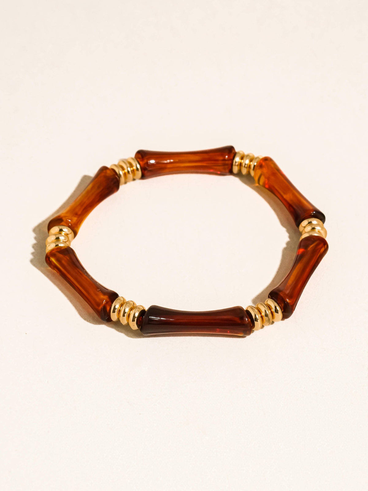 Alun 18K Gold Non-Tarnish Bamboo Resin Bangle Set