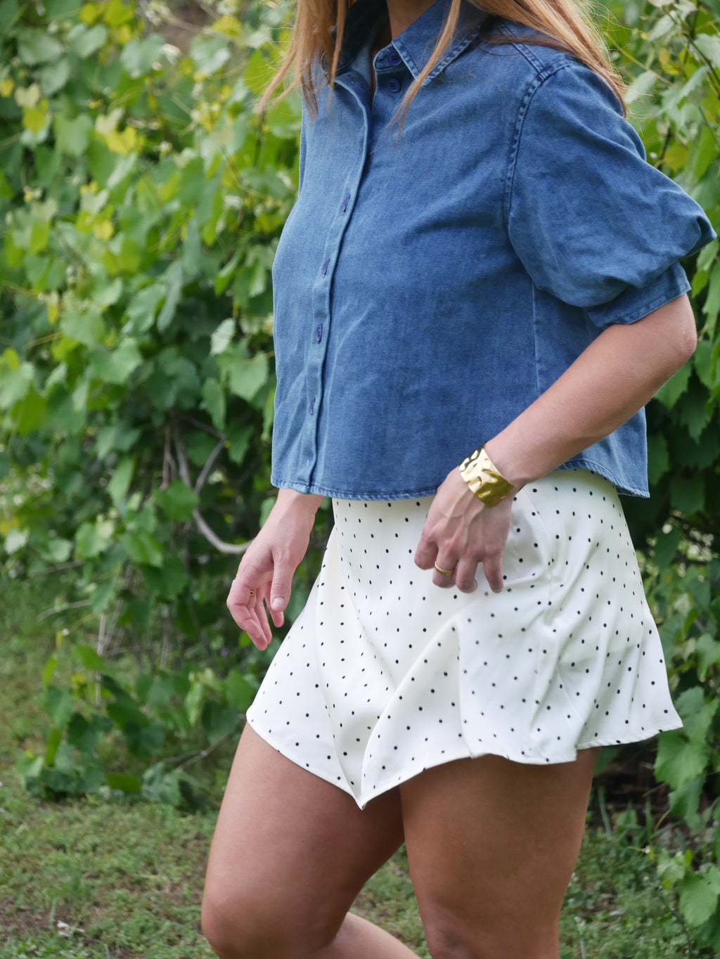 Leanna Cropped Denim Shirt