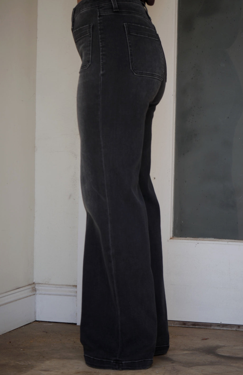 Collectique Charcoal Wide Leg Denim Pants Collectique 24