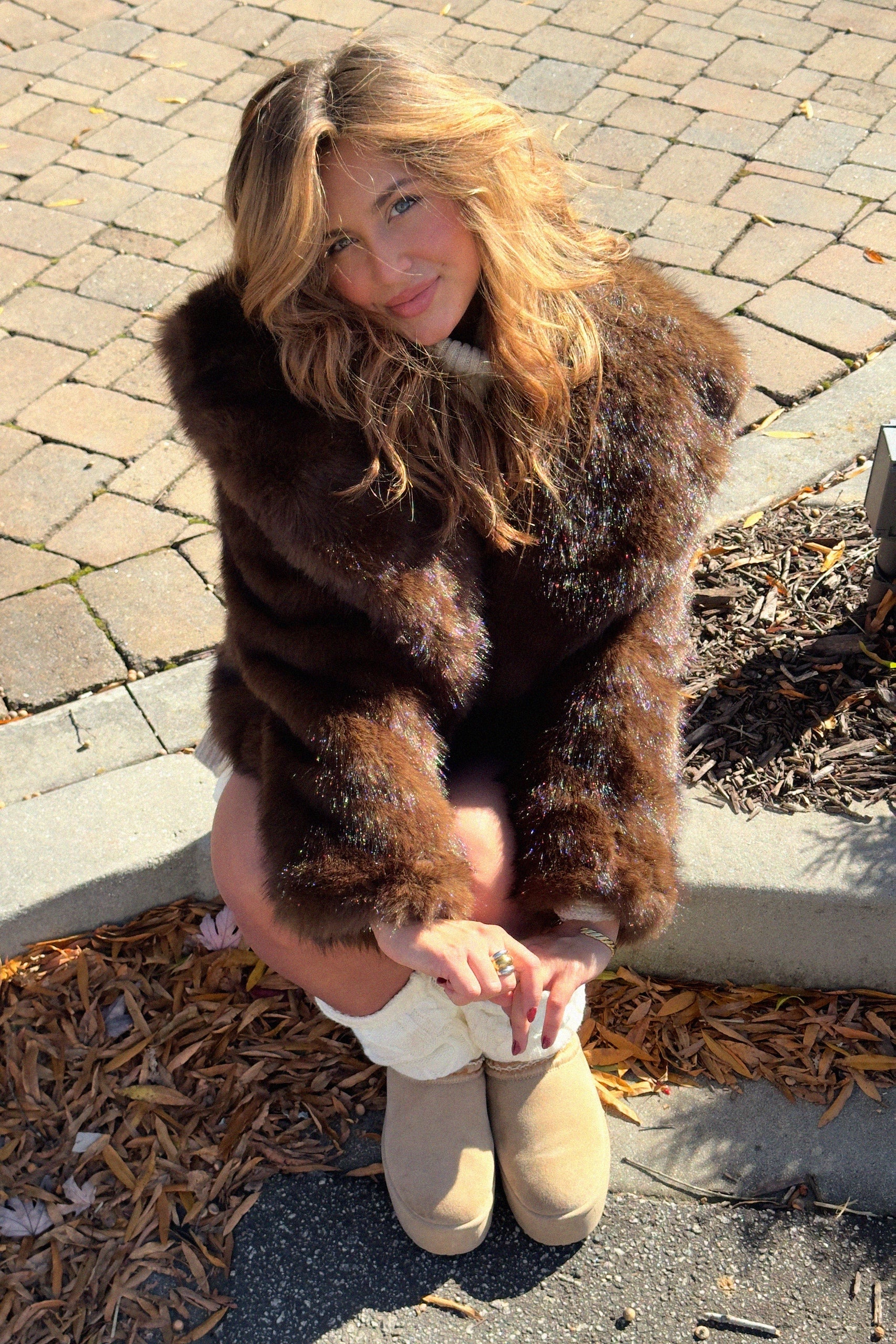 Kaylee Brown Fur Coat