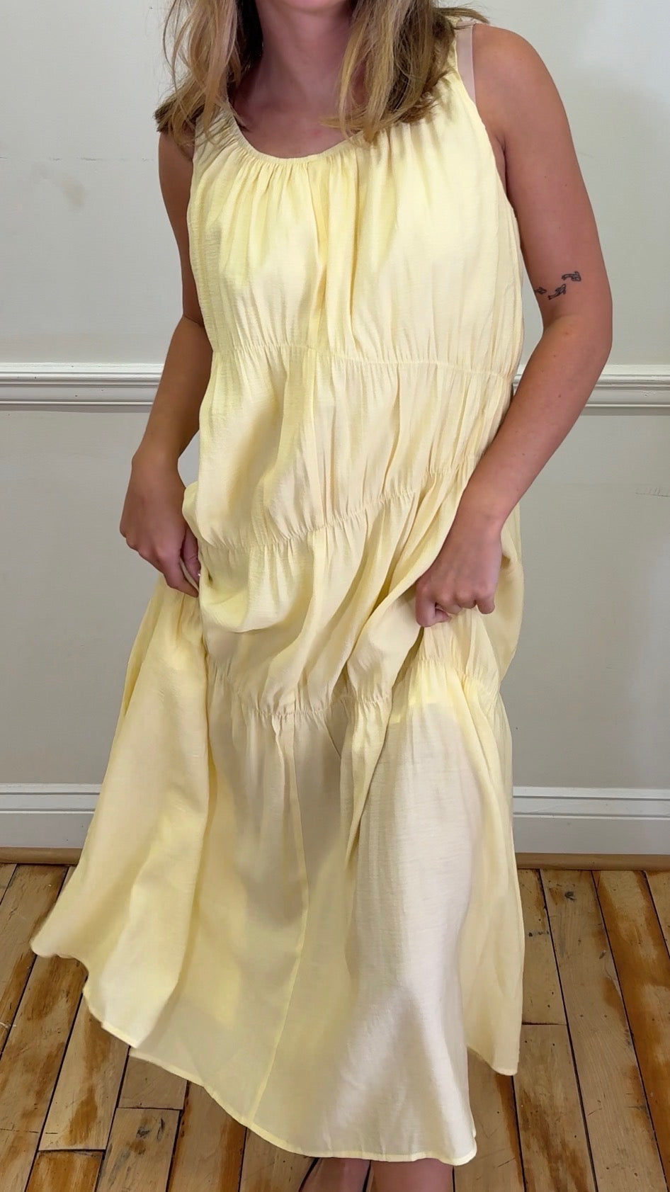 Flowy Butter Dress | Tiered Midi Dress