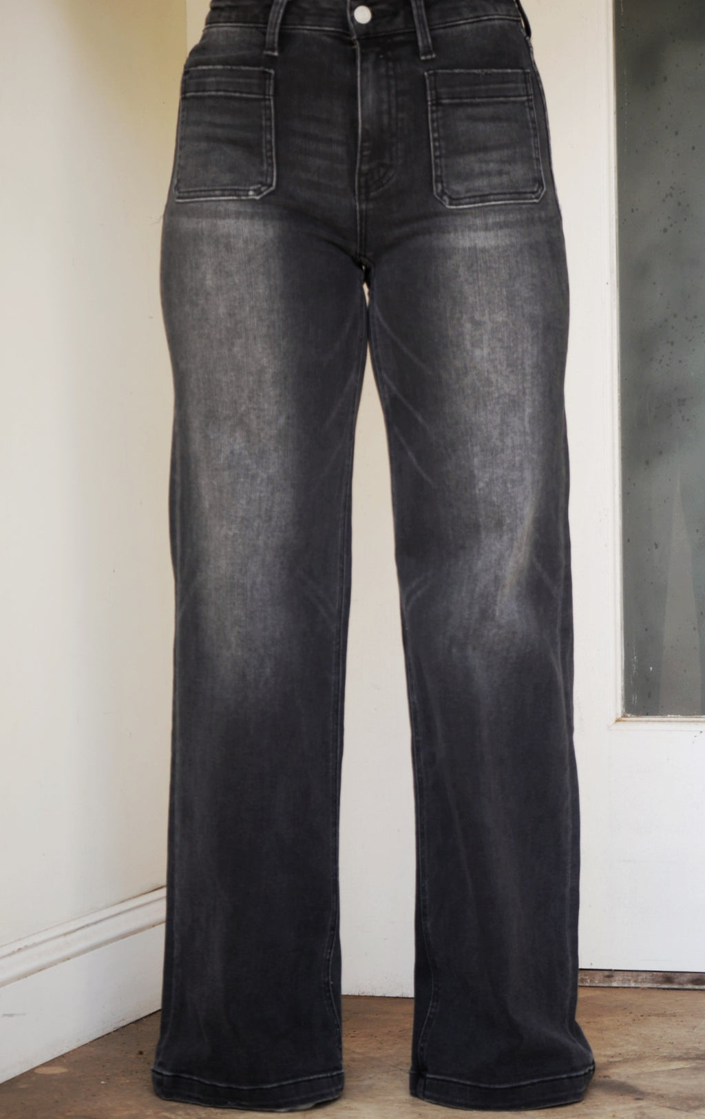 Collectique Charcoal Wide Leg Denim Pants Collectique 24