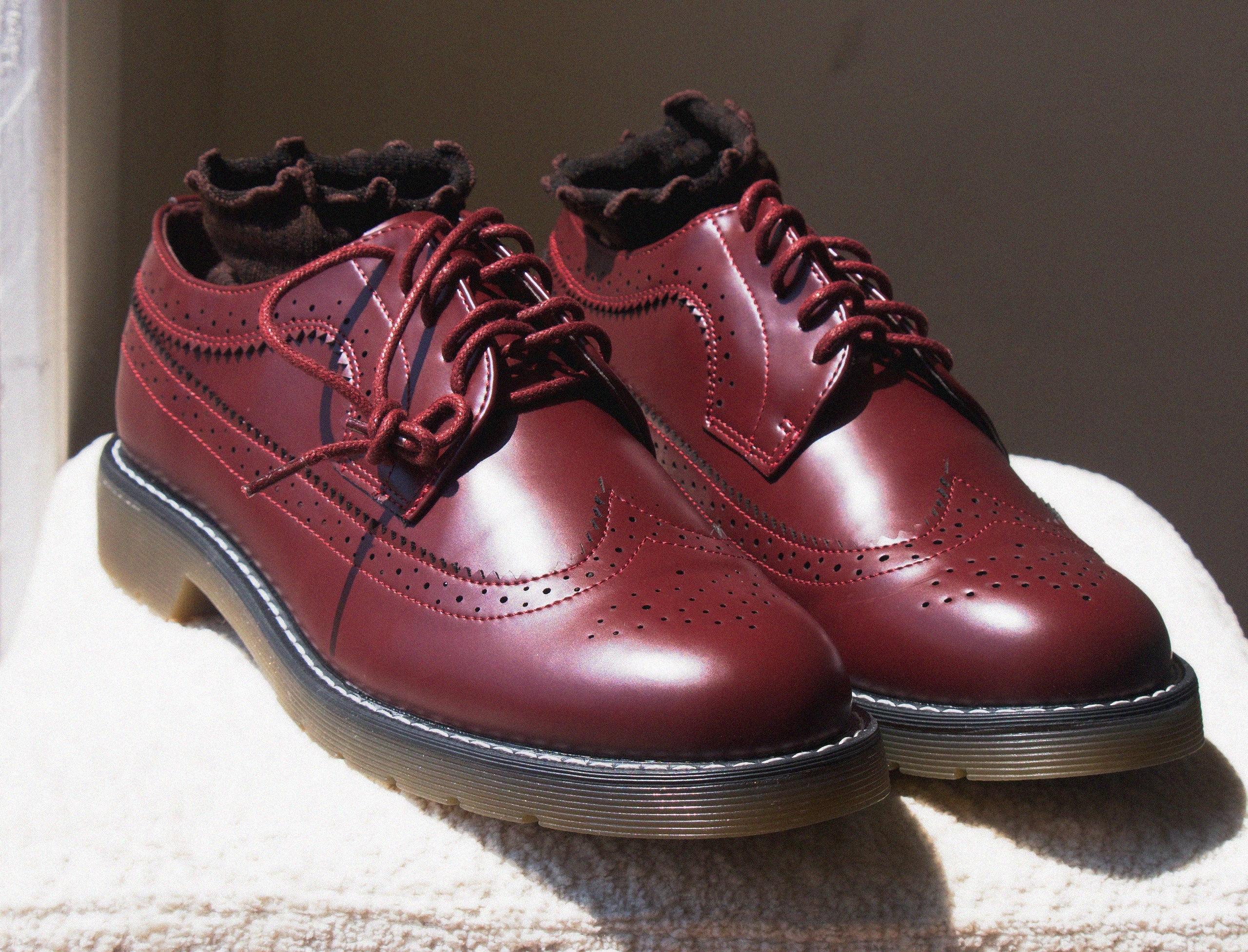 Wine Oxford Shoes