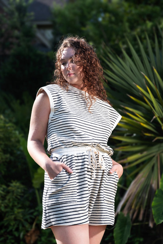 STRIPED ROMPER