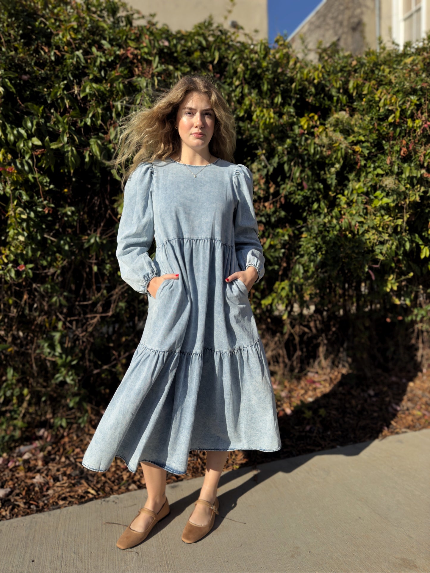 Long Sleeve Denim Dress