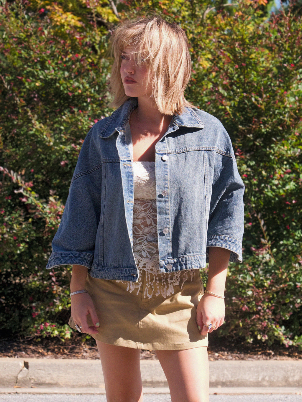 Collectique Denim Cape Jacket Jackets Collectique Small