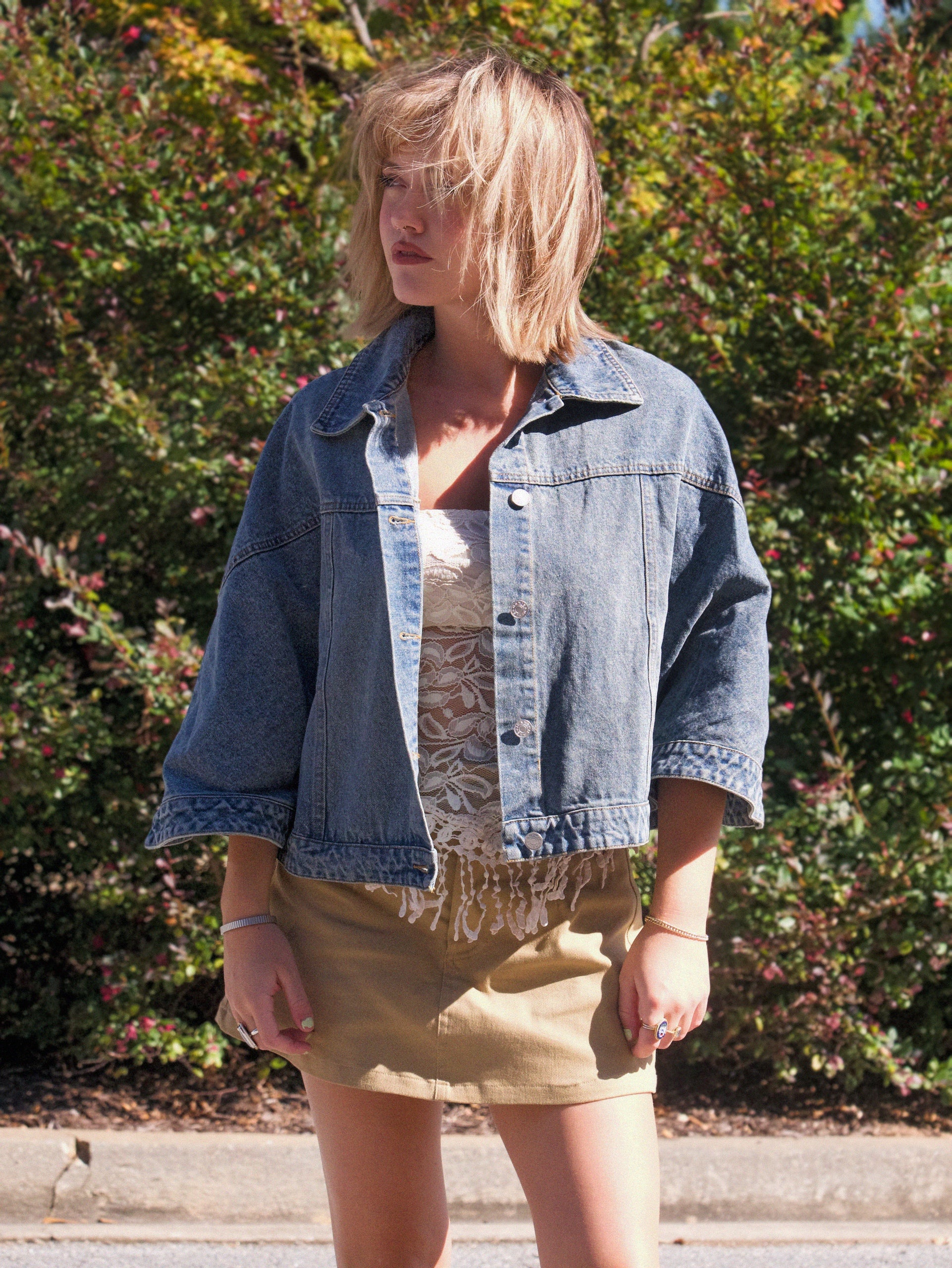 Collectique Denim Cape Jacket Jackets Collectique Small