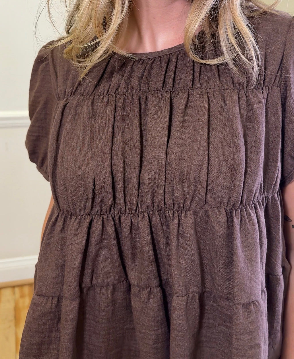 The Penelope Top | Tiered Woven Top