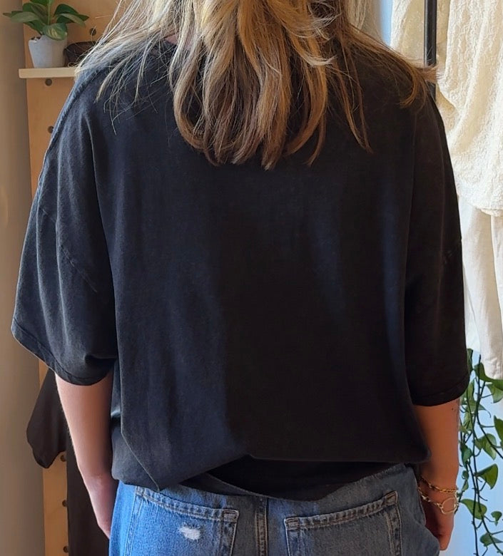 Mineral Wash Oversized Crew Neck T-Shirts