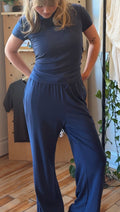 Marlow Short-Sleeve Ruched Two-Piece Set
