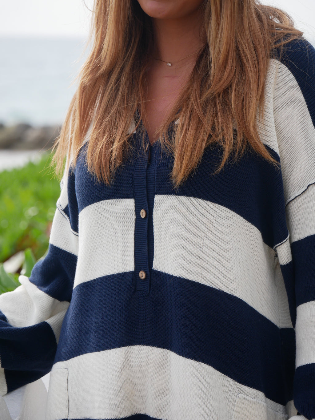 Navy Striped Jumper