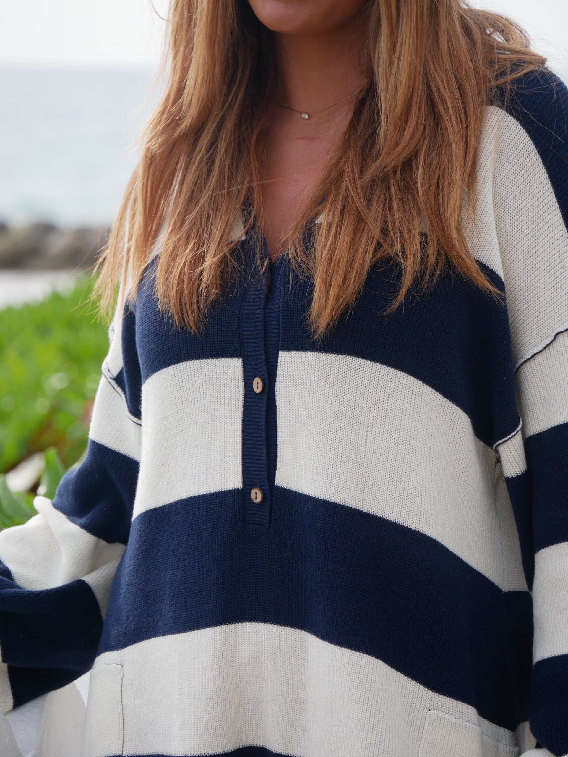 Navy Striped Jumper