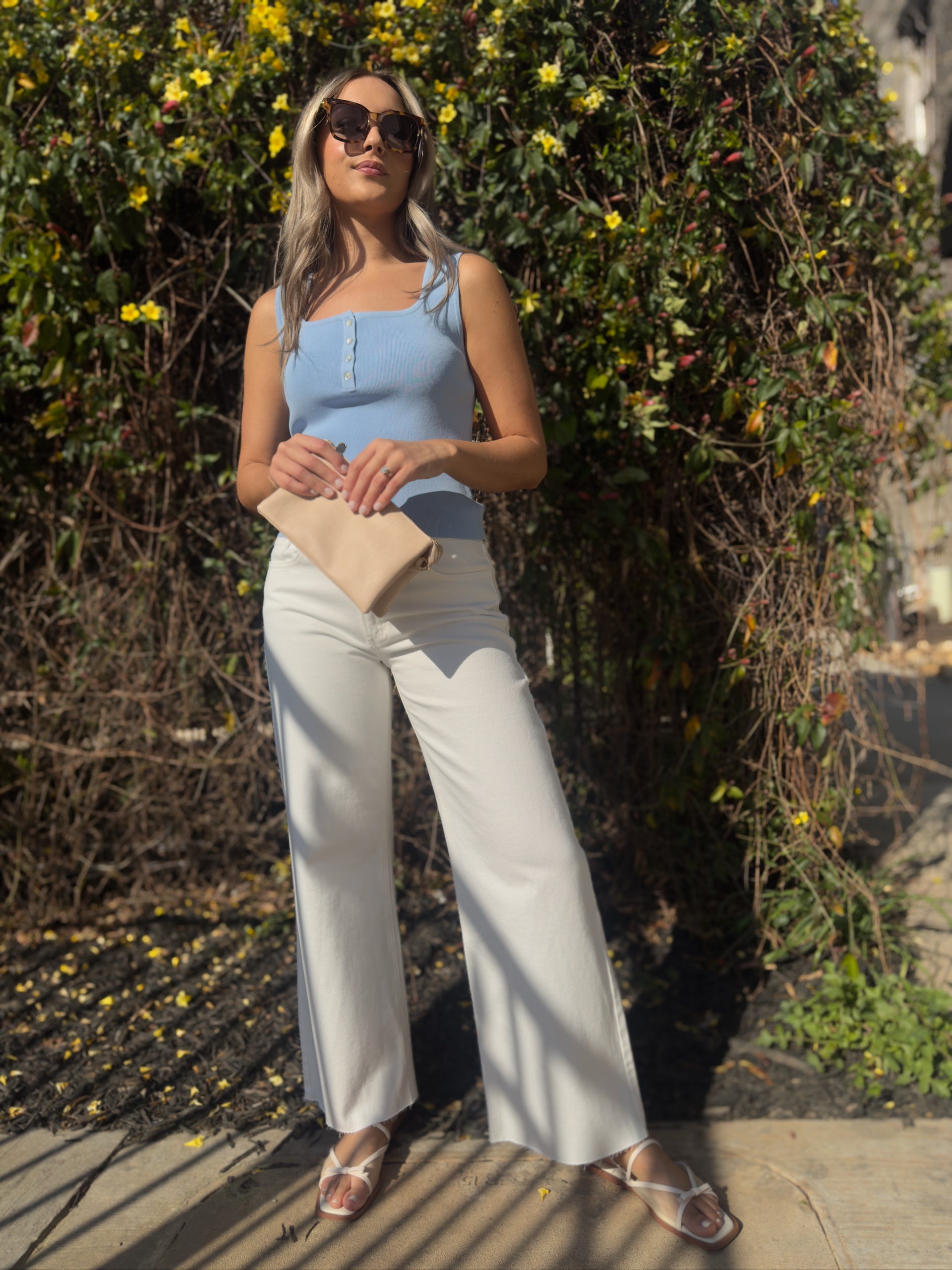 Collectique USA White High Rise Denim Pants Collectique 0