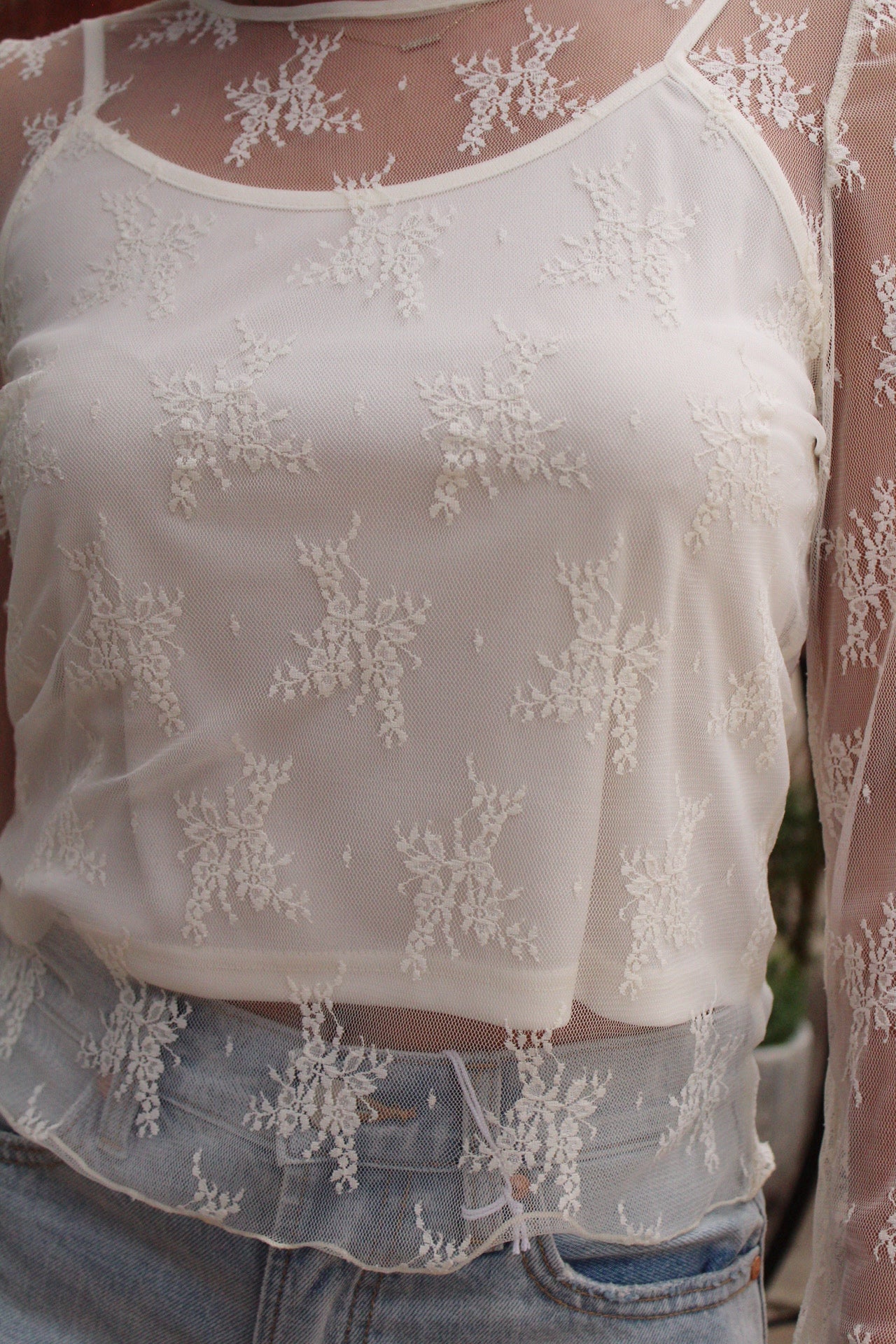 Collectique Mesh Floral Top Top Collectique Small