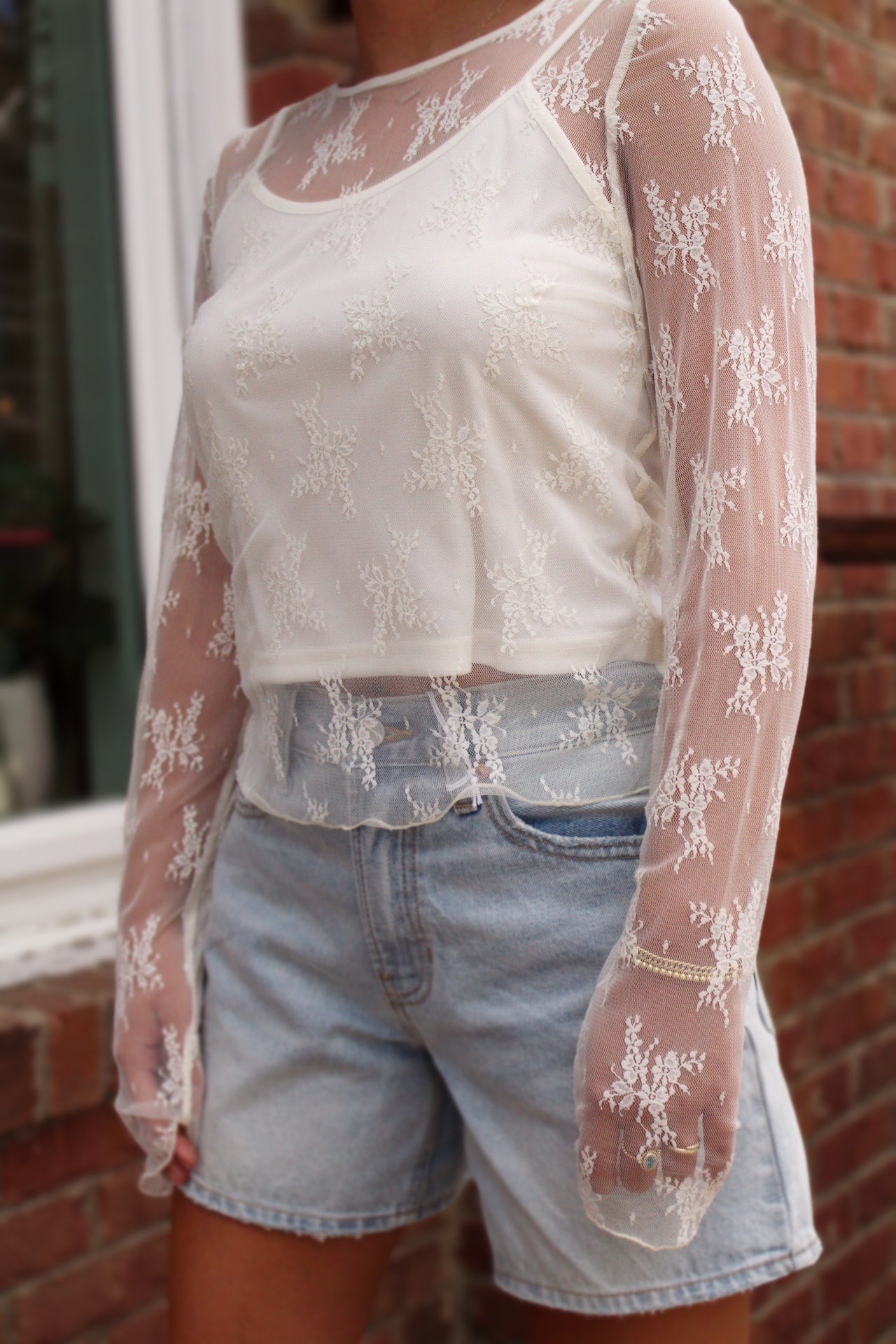 Collectique Mesh Floral Top Top Collectique Small