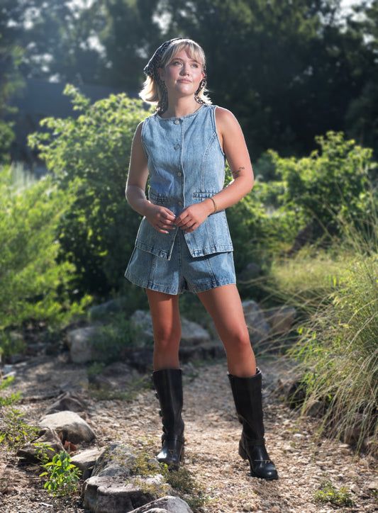 Denim vest set