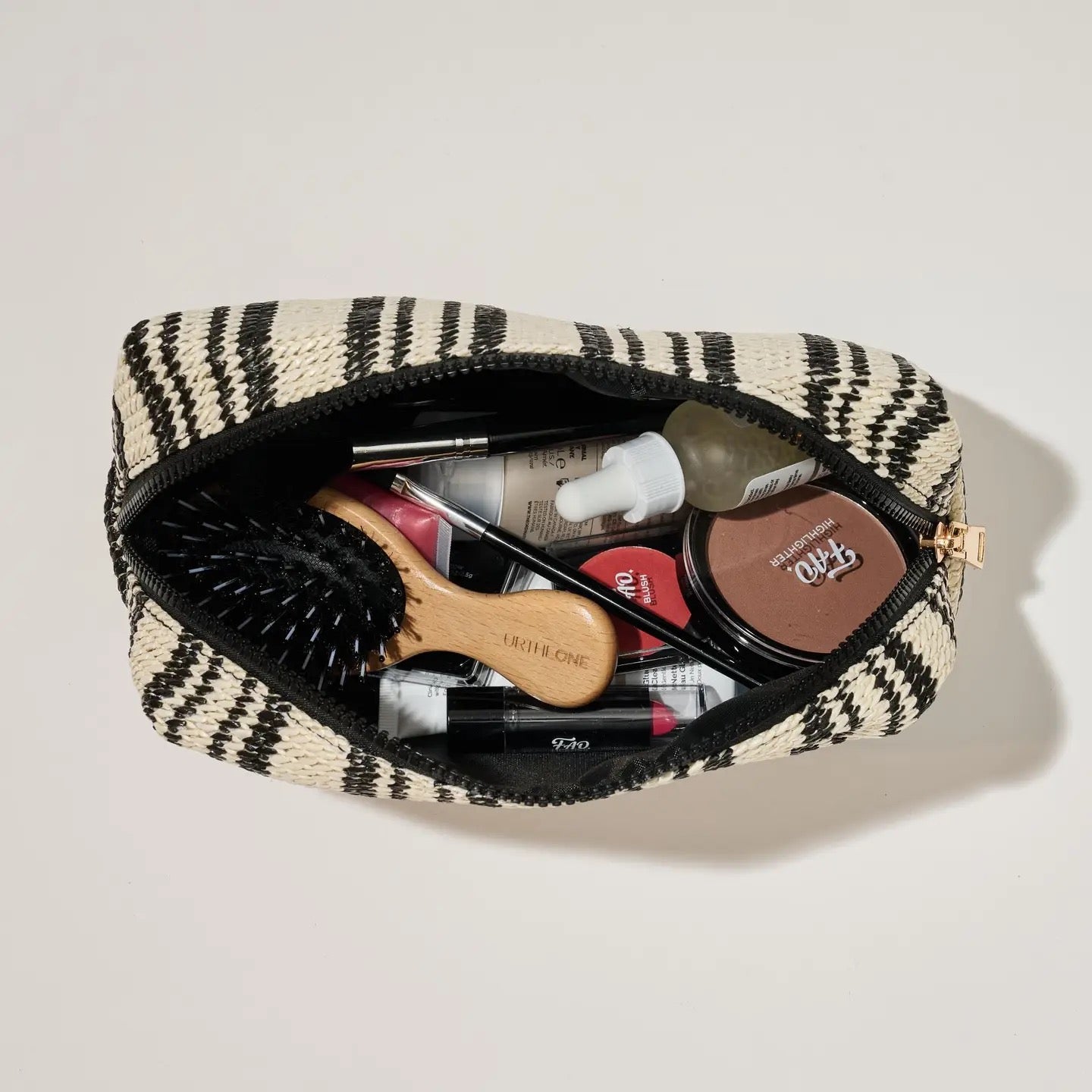 Collectique ZELLA STRIPED COSMETIC POUCH Bags Collectique Default Title