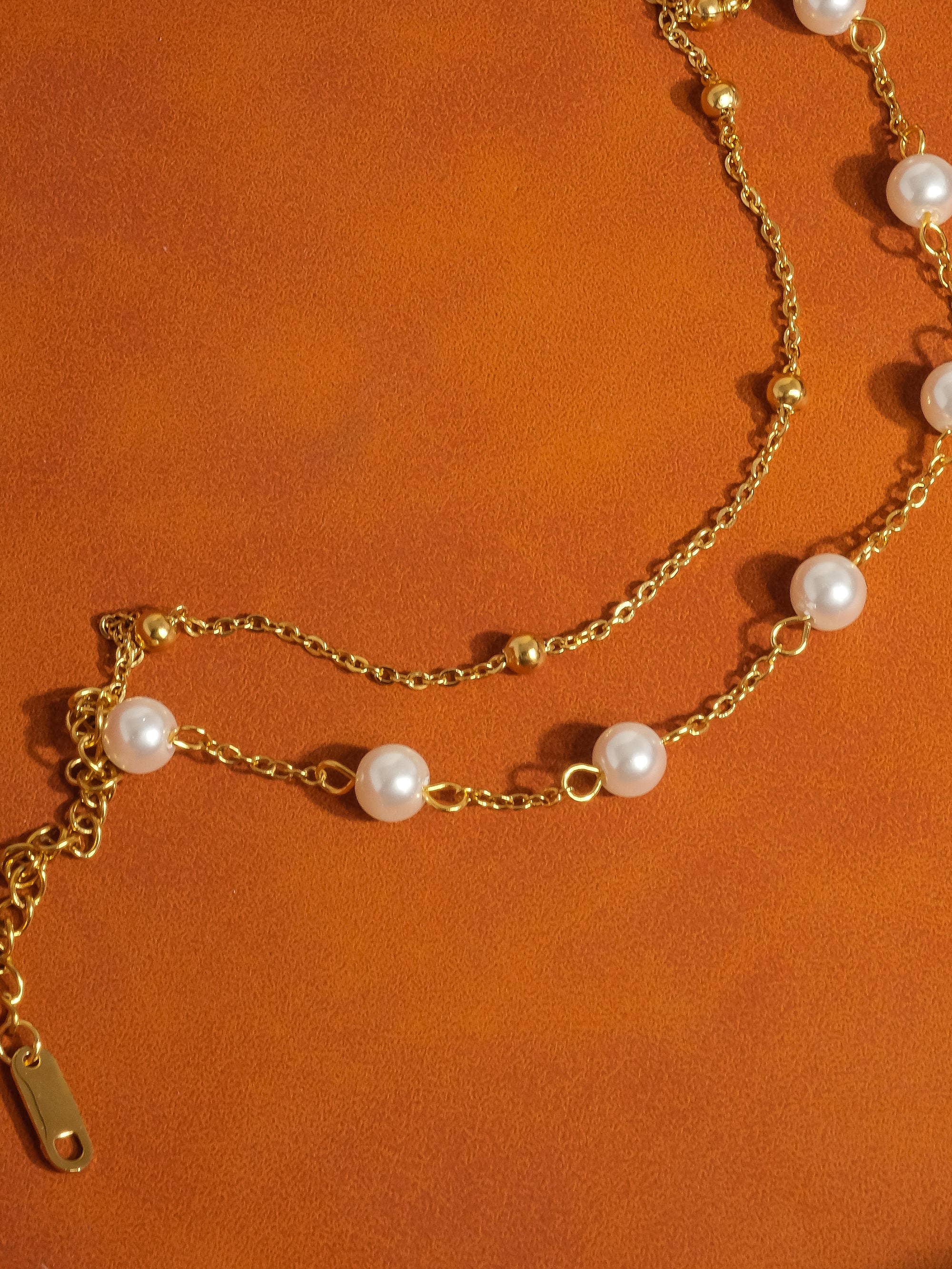 Gilles 18K Non-Tarnish-Layered Pearl Bracelet
