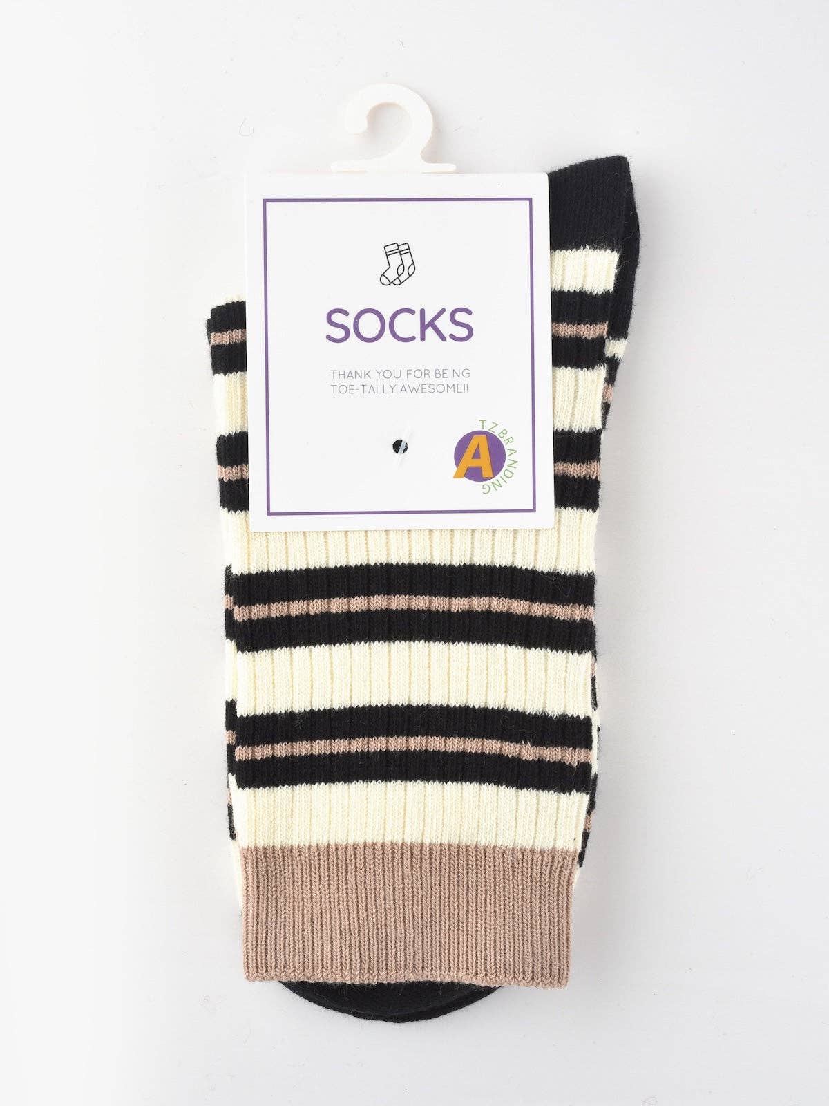 Rufia - Striped Women's Socks for Fall & Winter