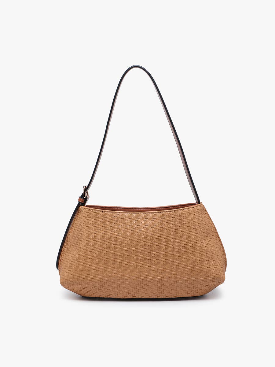 Elsie Faux Woven Shoulder Bag w/ Inner Bag