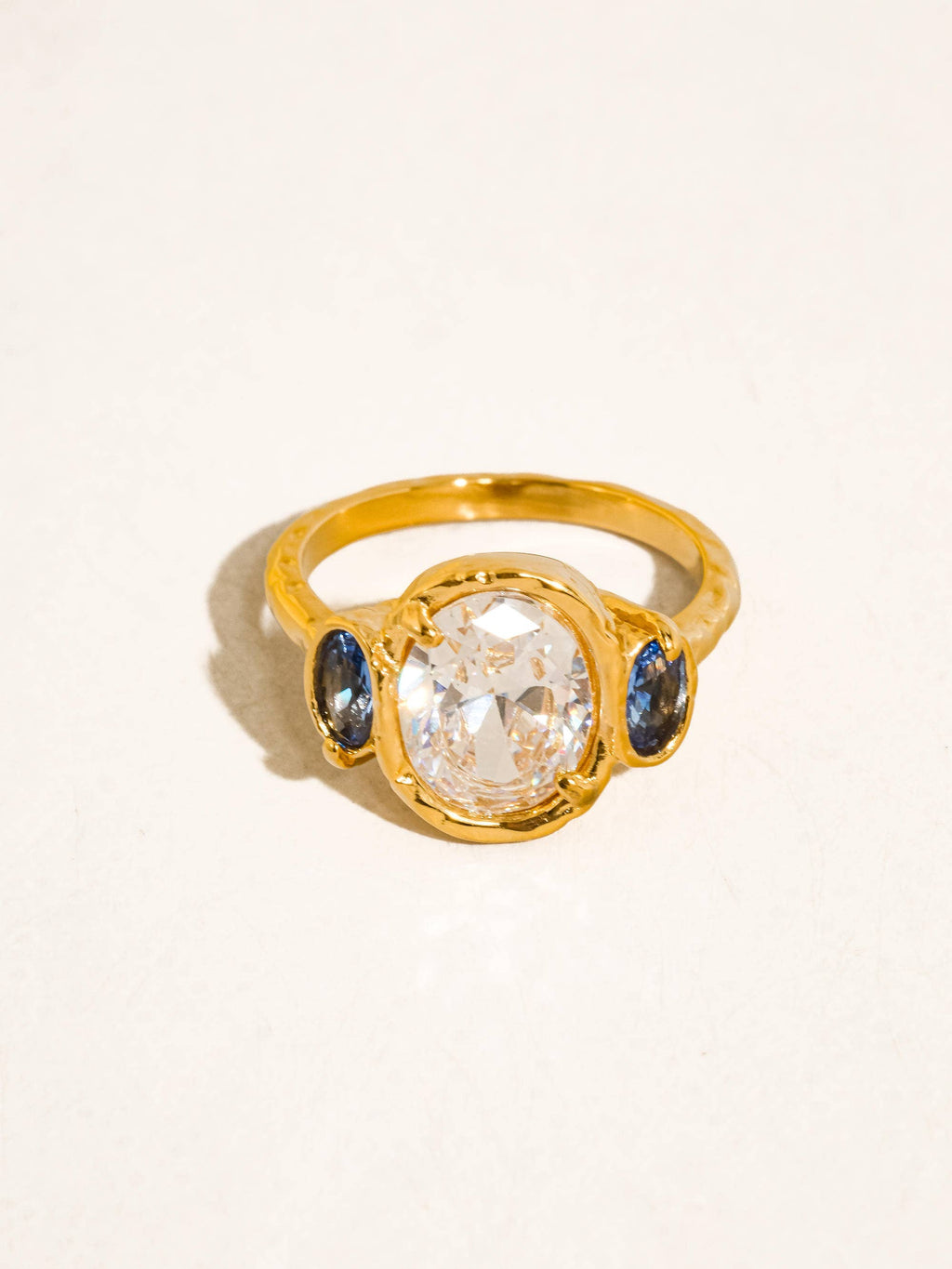 Chamonix 18K Gold Non-Tarnish Vintage Statement Trio Ring