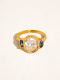 Chamonix 18K Gold Non-Tarnish Vintage Statement Trio Ring