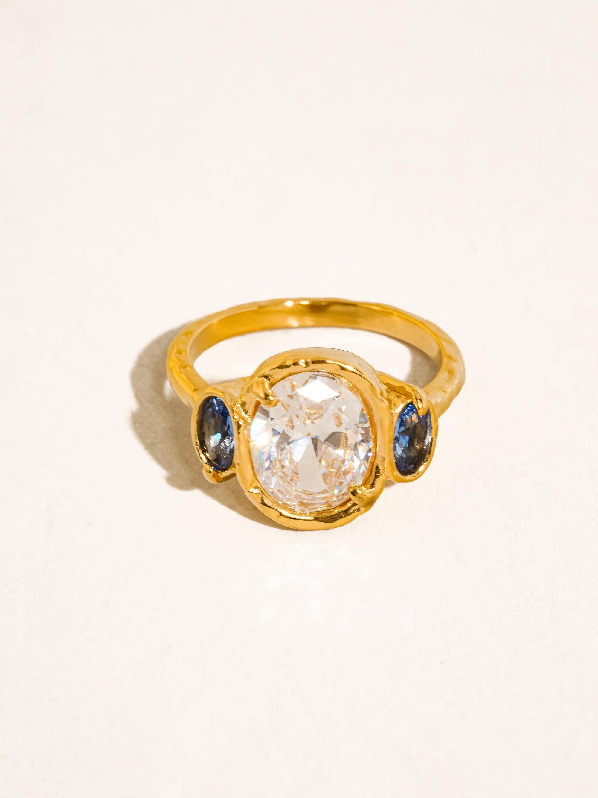 Chamonix 18K Gold Non-Tarnish Vintage Statement Trio Ring