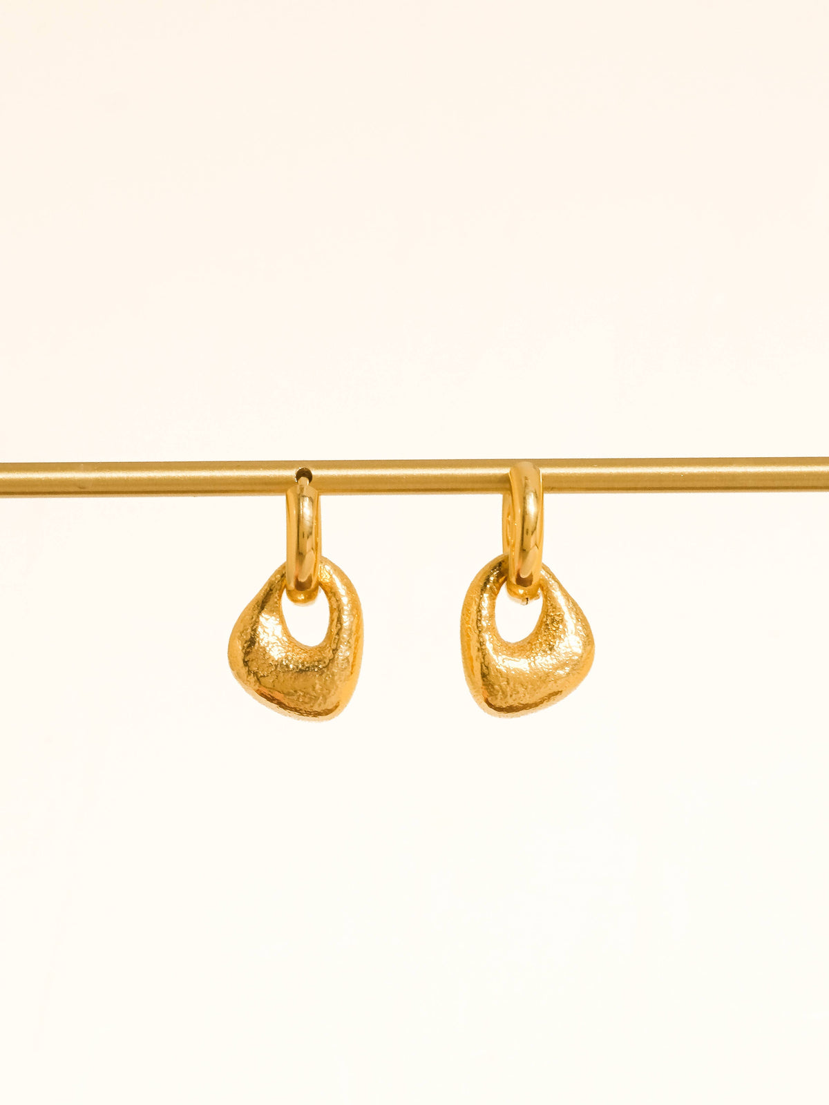 Amoret 18K Gold Non-Tarnish Modern Textured Earrings