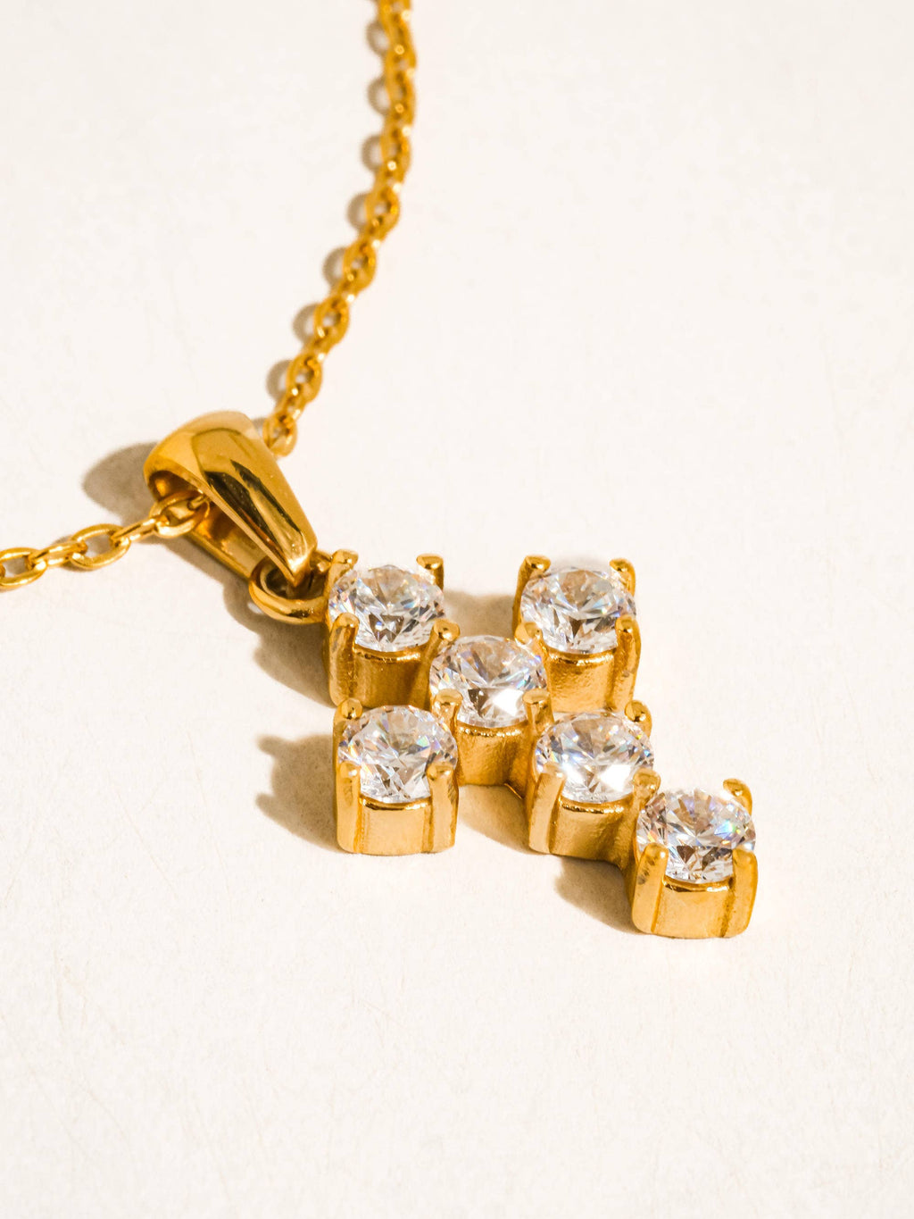 18K Gold Non-Tarnish Dainty Cross Necklace