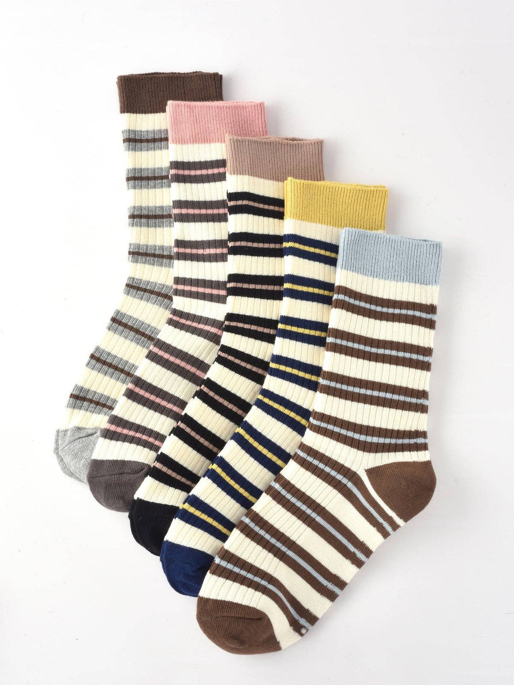 Rufia - Striped Women's Socks for Fall & Winter