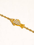 Quincee 18K Gold Non-Tarnish Summer Ocean CZ Bracelet
