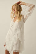 Collectique Ruffled Lace Romper Romper Promesa USA Cream / L Collectique Cream / L Promesa USA Romper Ruffled Lace Romper