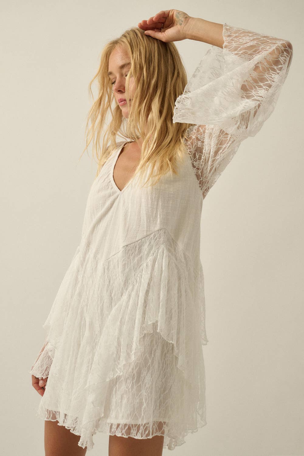 Ruffled Lace Romper