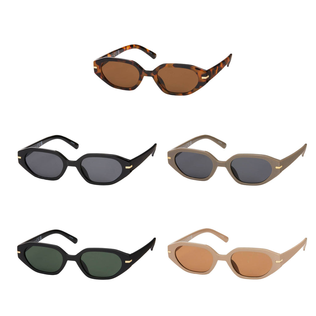 1151 - NEW - Rose Rectangle Vintage Sunglasses