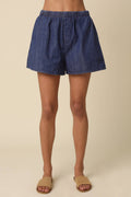 Jamya Denim Elastic Shorts