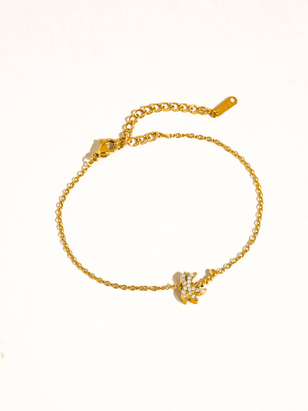 Quincee 18K Gold Non-Tarnish Summer Ocean CZ Bracelet