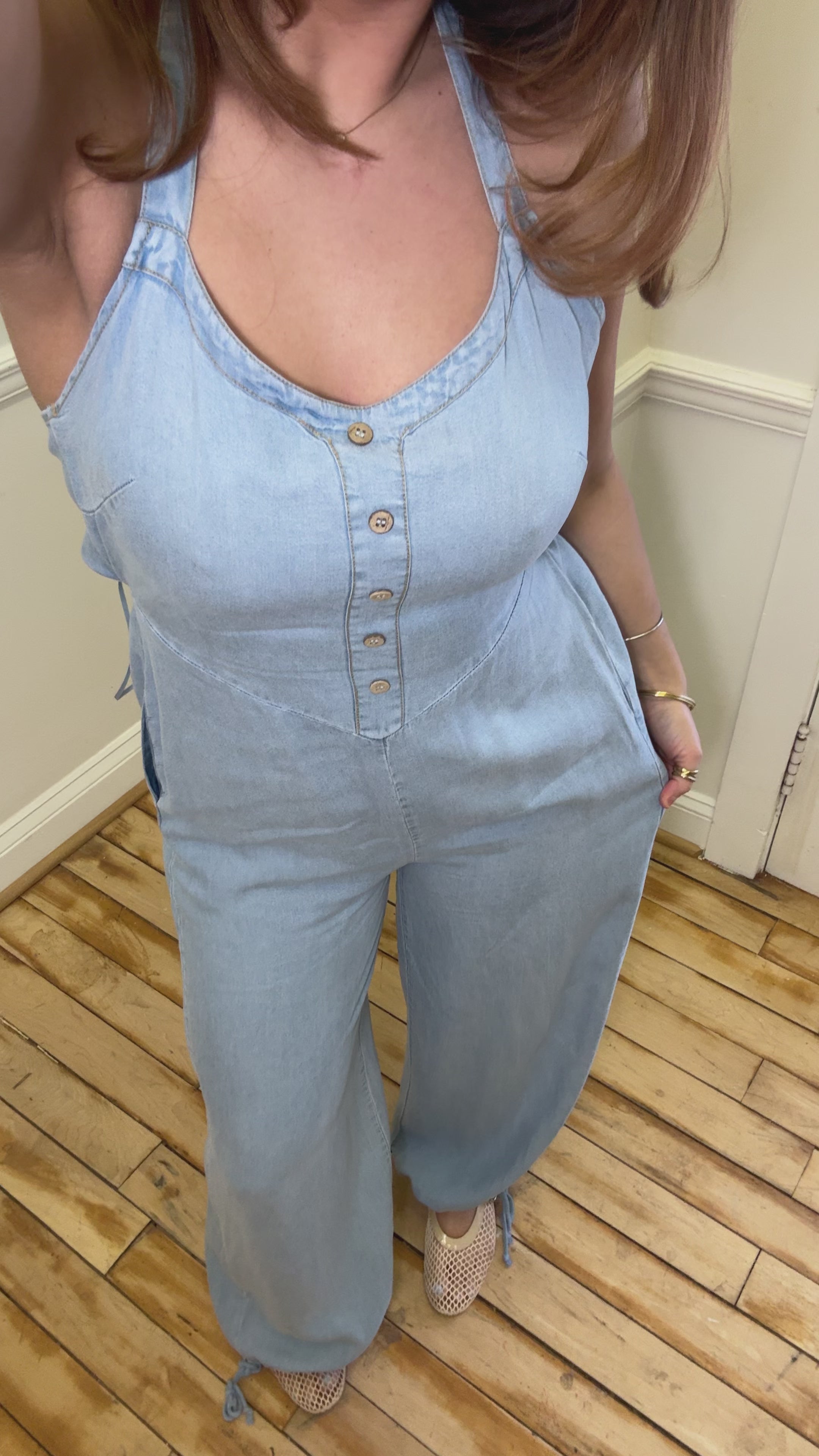 Mabel Soft Denim Romper